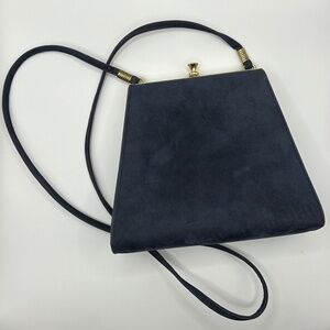 Cabrelli⎪Navy Blue Suede Crossbody Bag